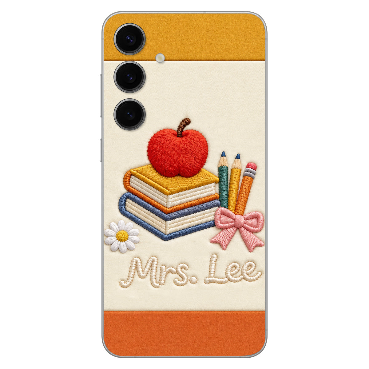Teacher Gifts - Personalized Teacher 3D Embossed Leather Phone Case