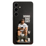 Doing Dad Shit - Personalized Father 3D Embossed Leather Phone Case