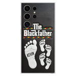The Blackfather - Personalized Father 3D Embossed Leather Phone Case
