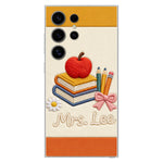 Teacher Gifts - Personalized Teacher 3D Embossed Leather Phone Case
