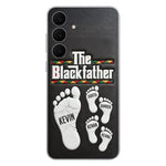 The Blackfather - Personalized Father 3D Embossed Leather Phone Case