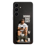 Doing Dad Shit - Personalized Father 3D Embossed Leather Phone Case