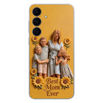 Best Mom Ever - Personalized Mother 3D Embossed Leather Phone Case