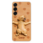 Pet Mom, Dog Lovers Gift Idea - Personalized Dog 3D Embossed Leather Phone Case