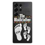 The Blackfather - Personalized Father 3D Embossed Leather Phone Case